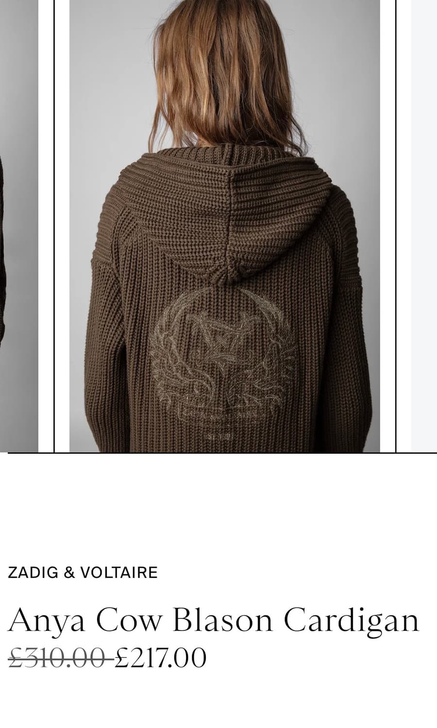 [XS]쟈딕앤볼테르 니트 후드 가디건 상품이미지2