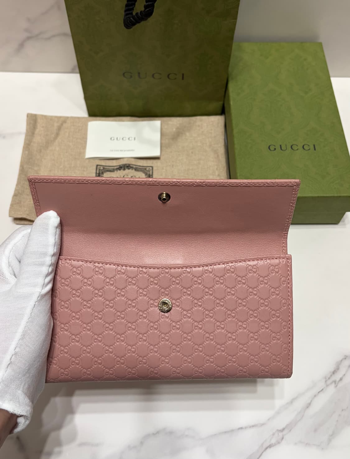 [정품] 구찌마이크시마 핑크 장지갑 상품이미지3