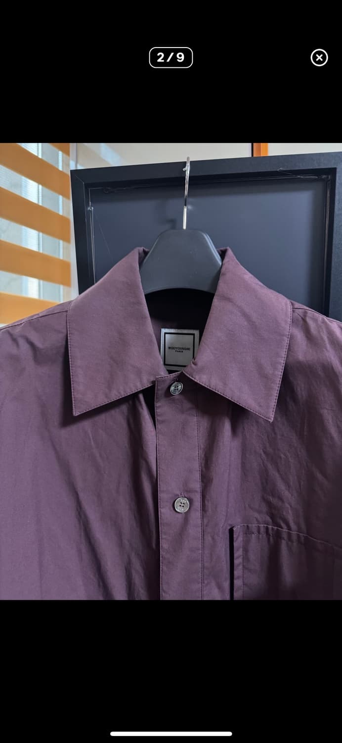 우영미 버건디 크롭셔츠 50 상품이미지1