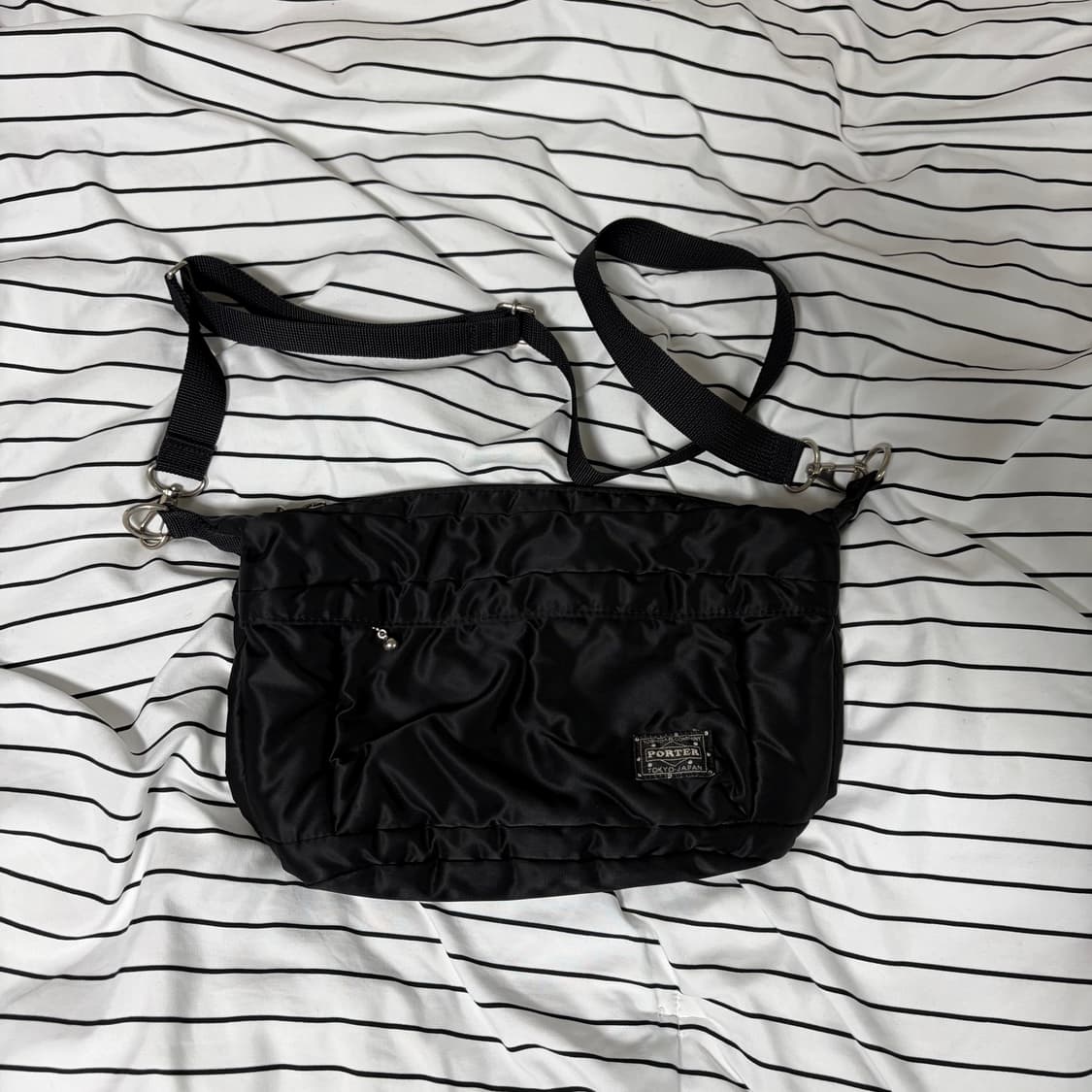 [OS] 포터 숄더 크로스백 블랙 탱커 상품이미지1
