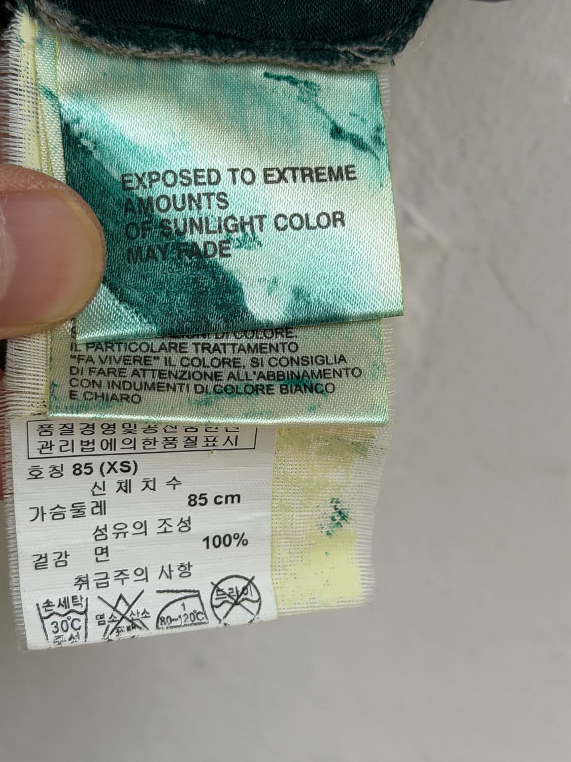 Diesel 디젤 카키 요크 스트랩 코튼 반팔티 XS 상품이미지6