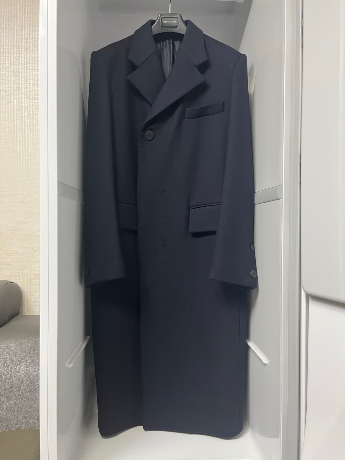 우영미 네이비 코트 46사이즈 상품이미지1