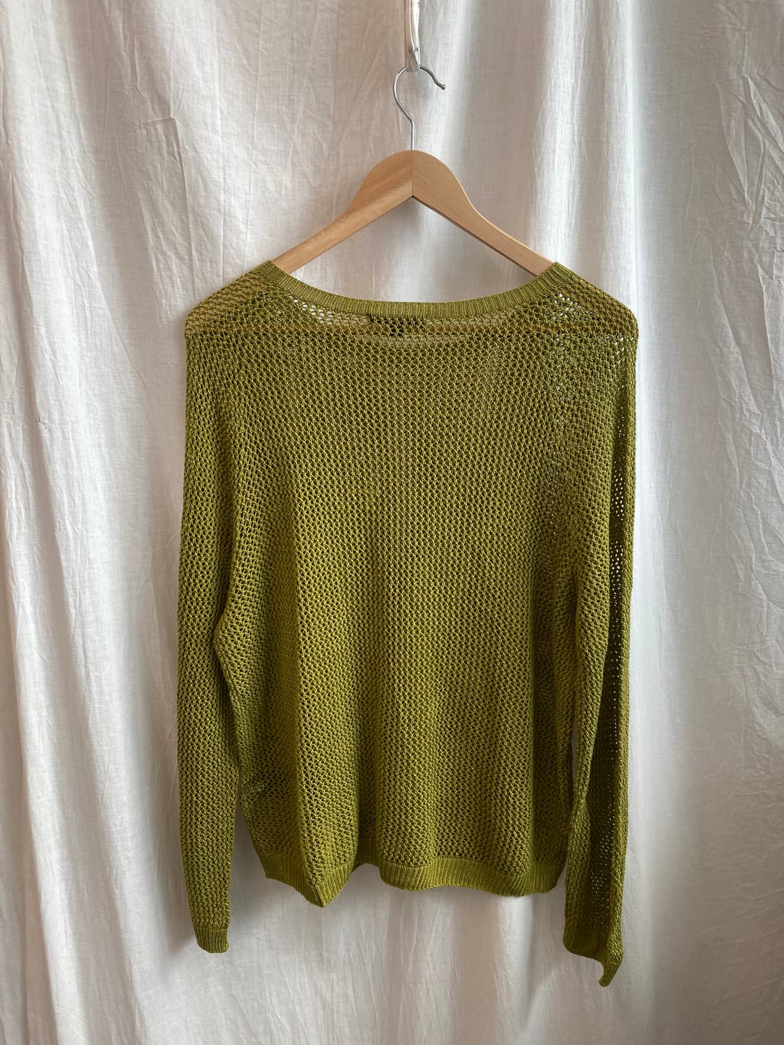 UNIQLO 그린 린넨혼방 니트(L) 상품이미지3