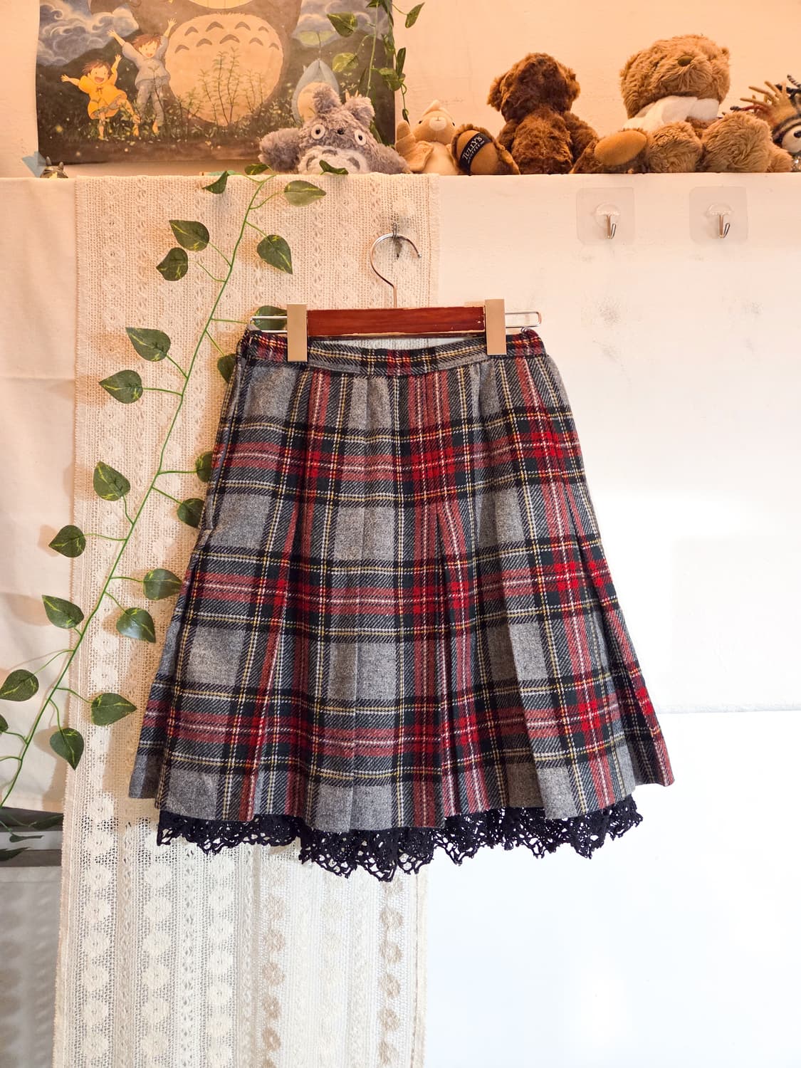 Betty's blue 체크 울 스커트 상품이미지4