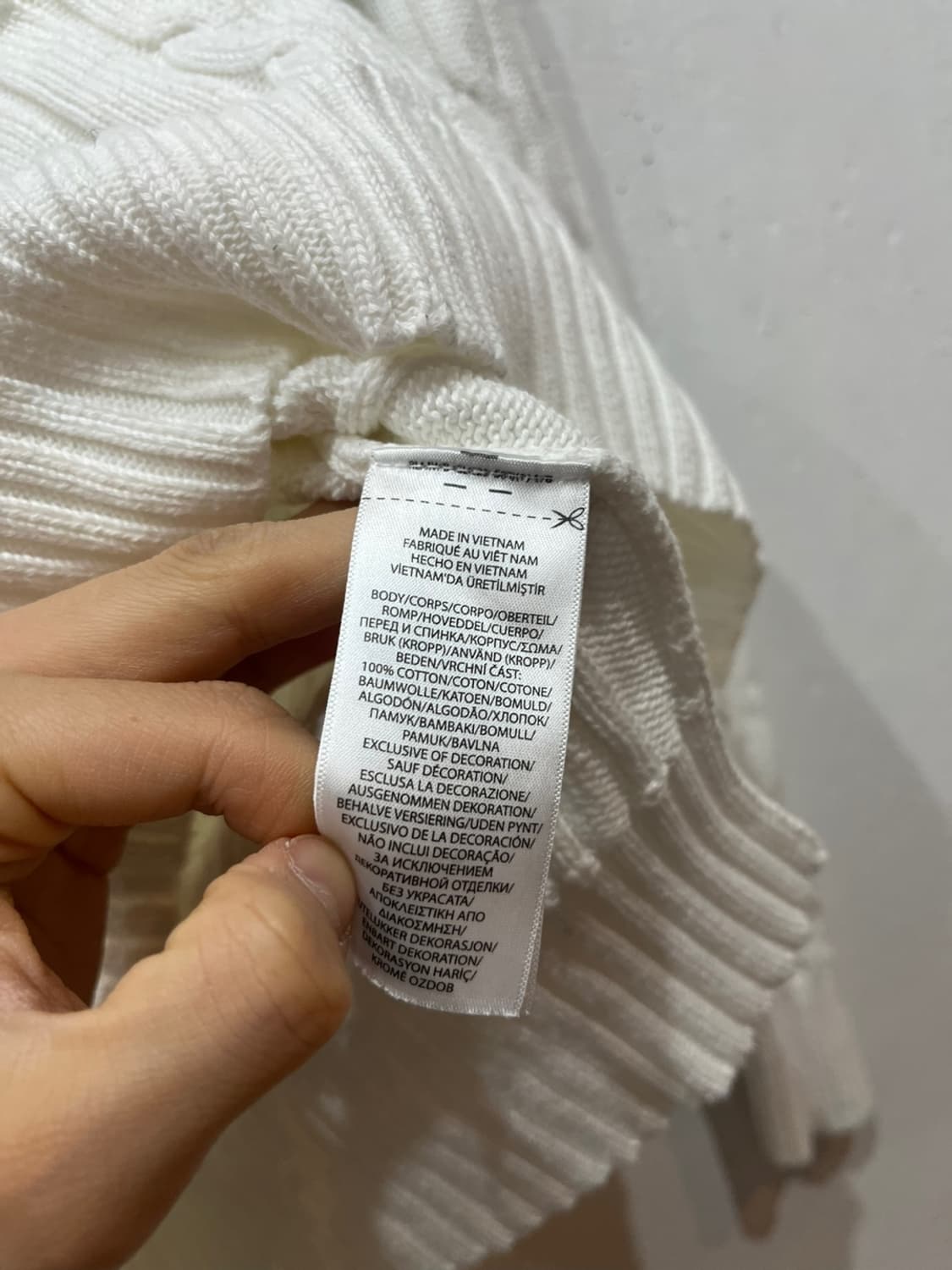 폴로랄프로렌 여성 코튼 케이블 니트 화이트 S 상품이미지6