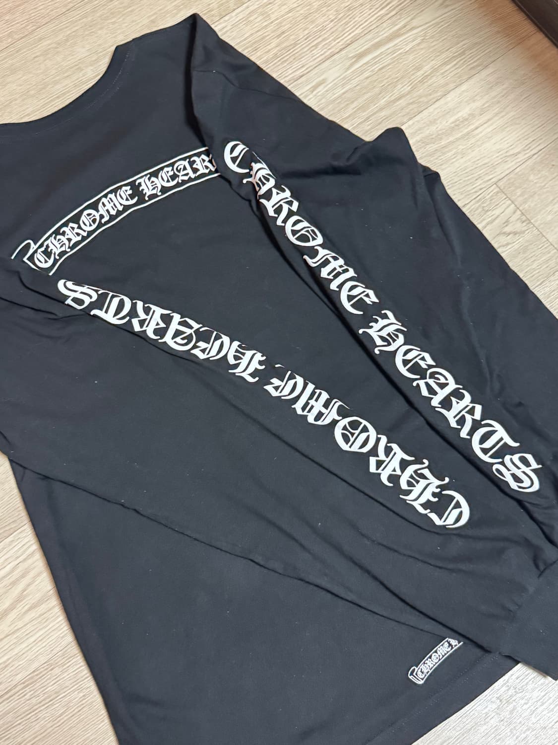 크롬하츠 스크롤라벨 롱슬리브 블랙 XL 상품이미지5