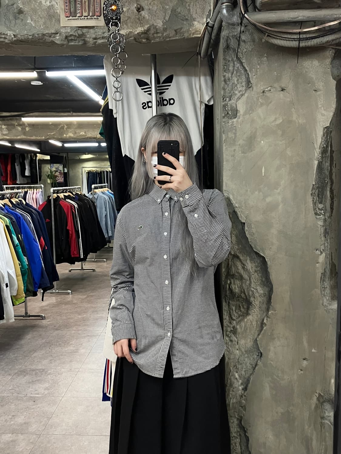 라코스테 체크 셔츠 블랙 M #csz2698 상품이미지2