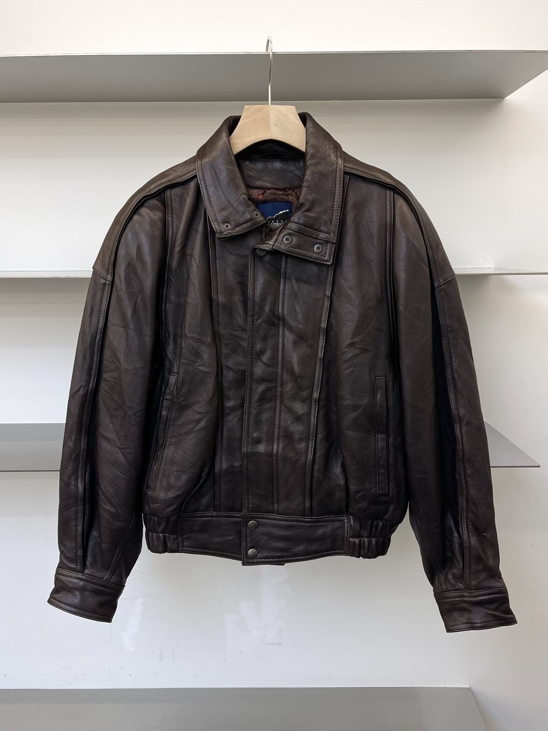 로버트 컴스탁 90s 디어스킨 레더 봄버 자켓 상품이미지1