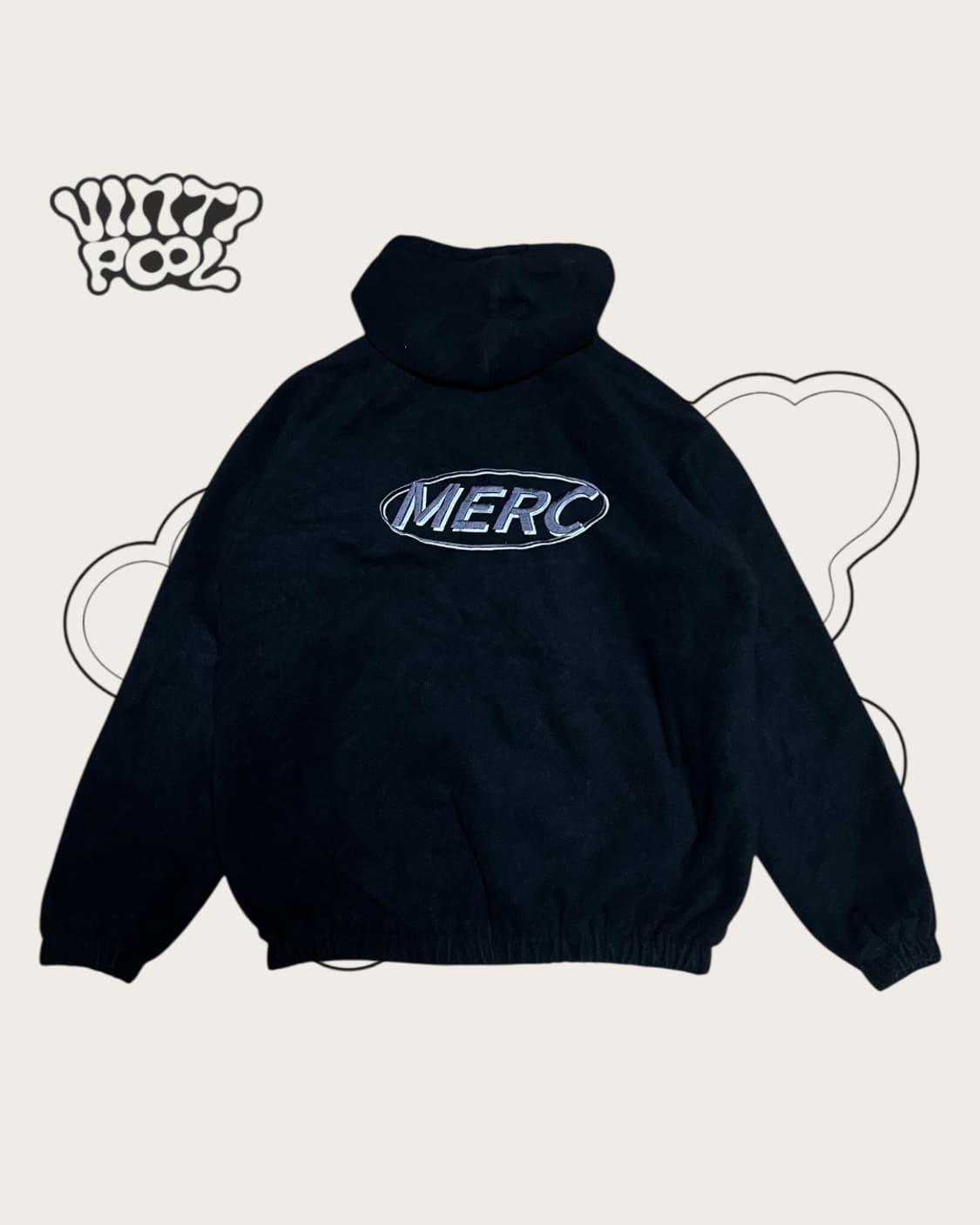 A COVER 어커버 MERC 플리스 누빔 후드집업 XL 블랙 상품이미지2