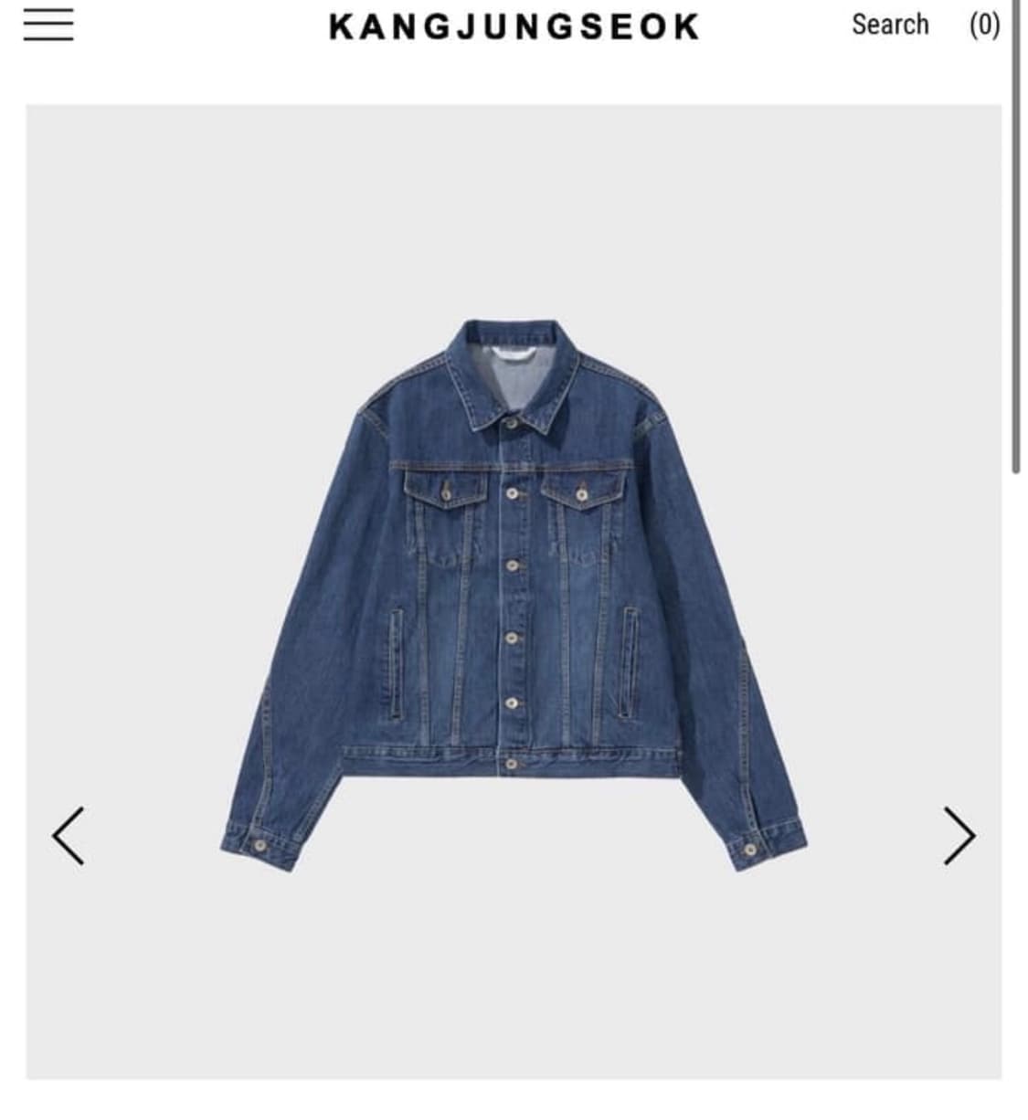구매))강정석 타입 1 데님 자켓 48 사이즈 상품이미지1