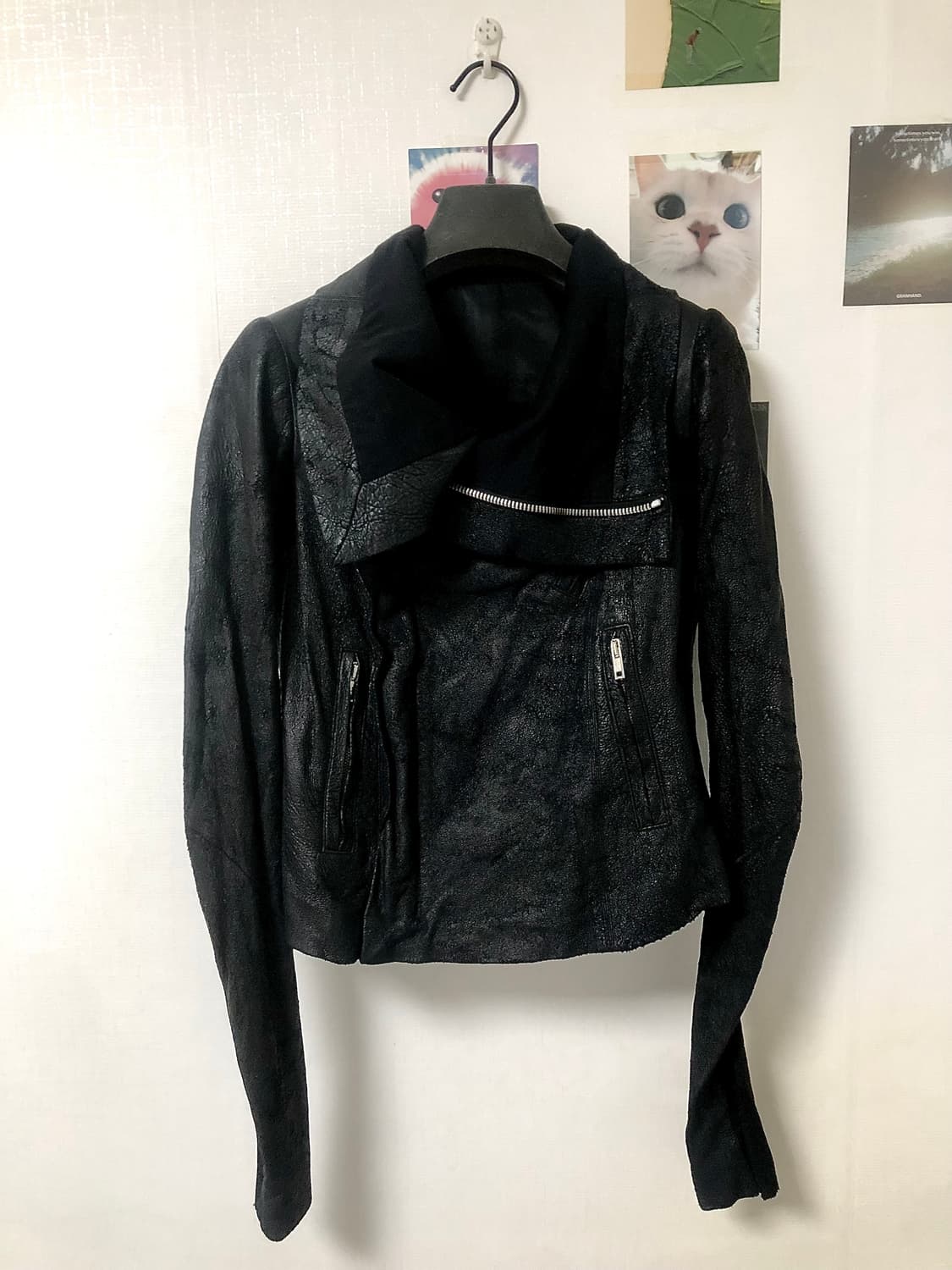 릭오웬스 11SS 나스카 하이넥 블리스터드 램 레더자켓 38 상품이미지3