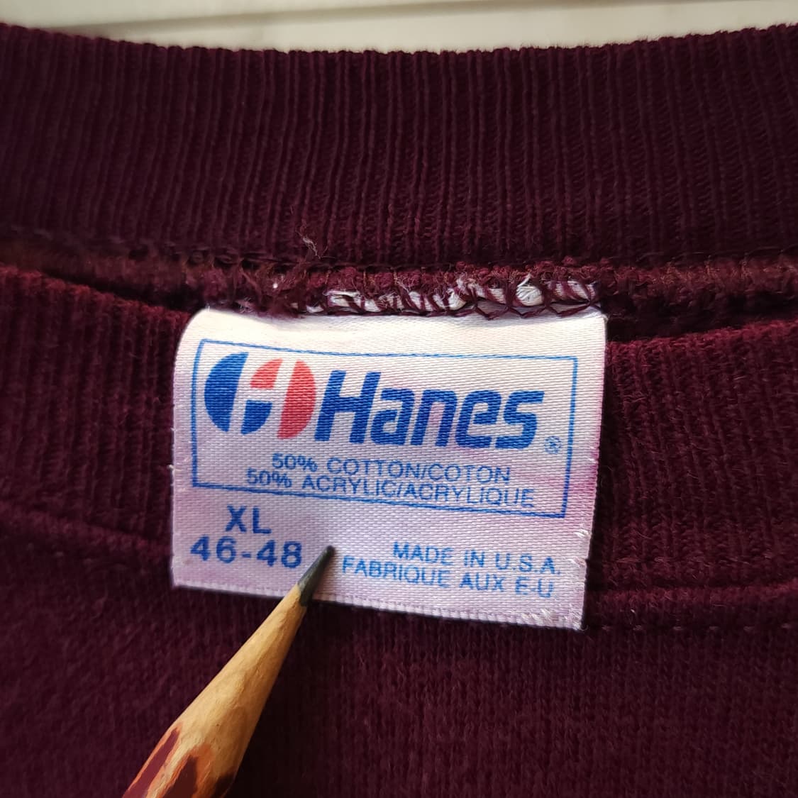90s 헤인즈 빈티지 스웻셔츠 플레인 스웻셔츠 자주색 퍼플 xl 상품이미지4
