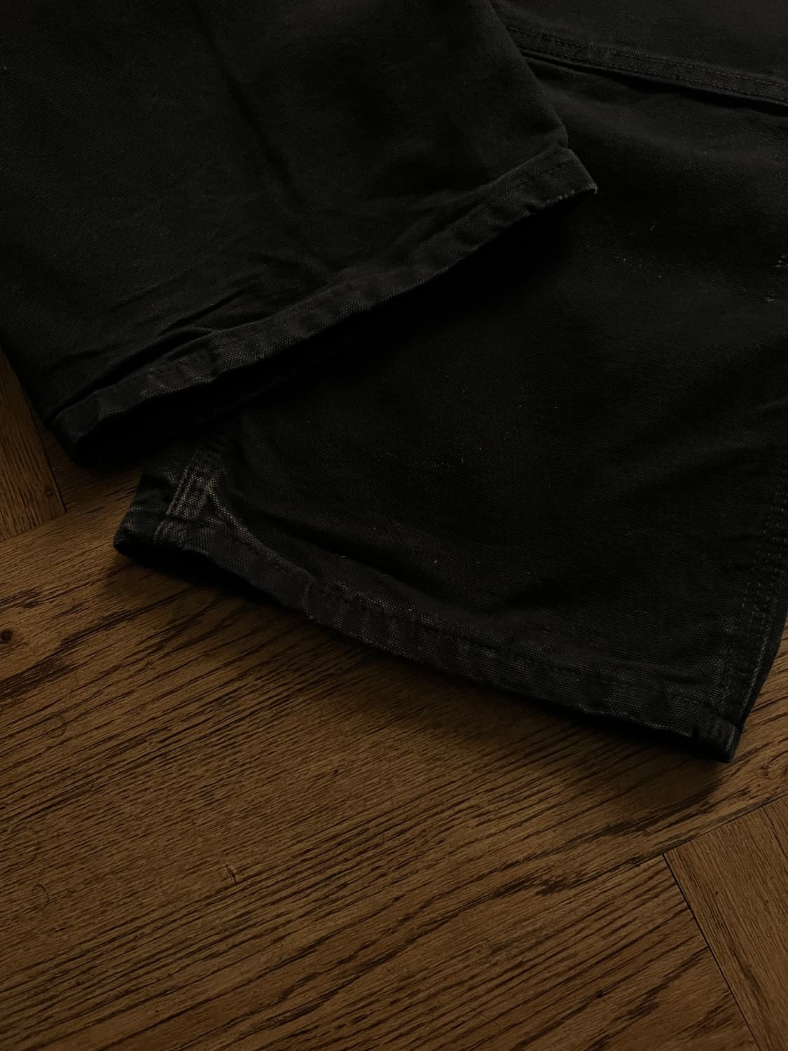 [36]칼하트 Made in USA 빈티지 데미지 블랙 더블니 워크 팬츠 상품이미지6