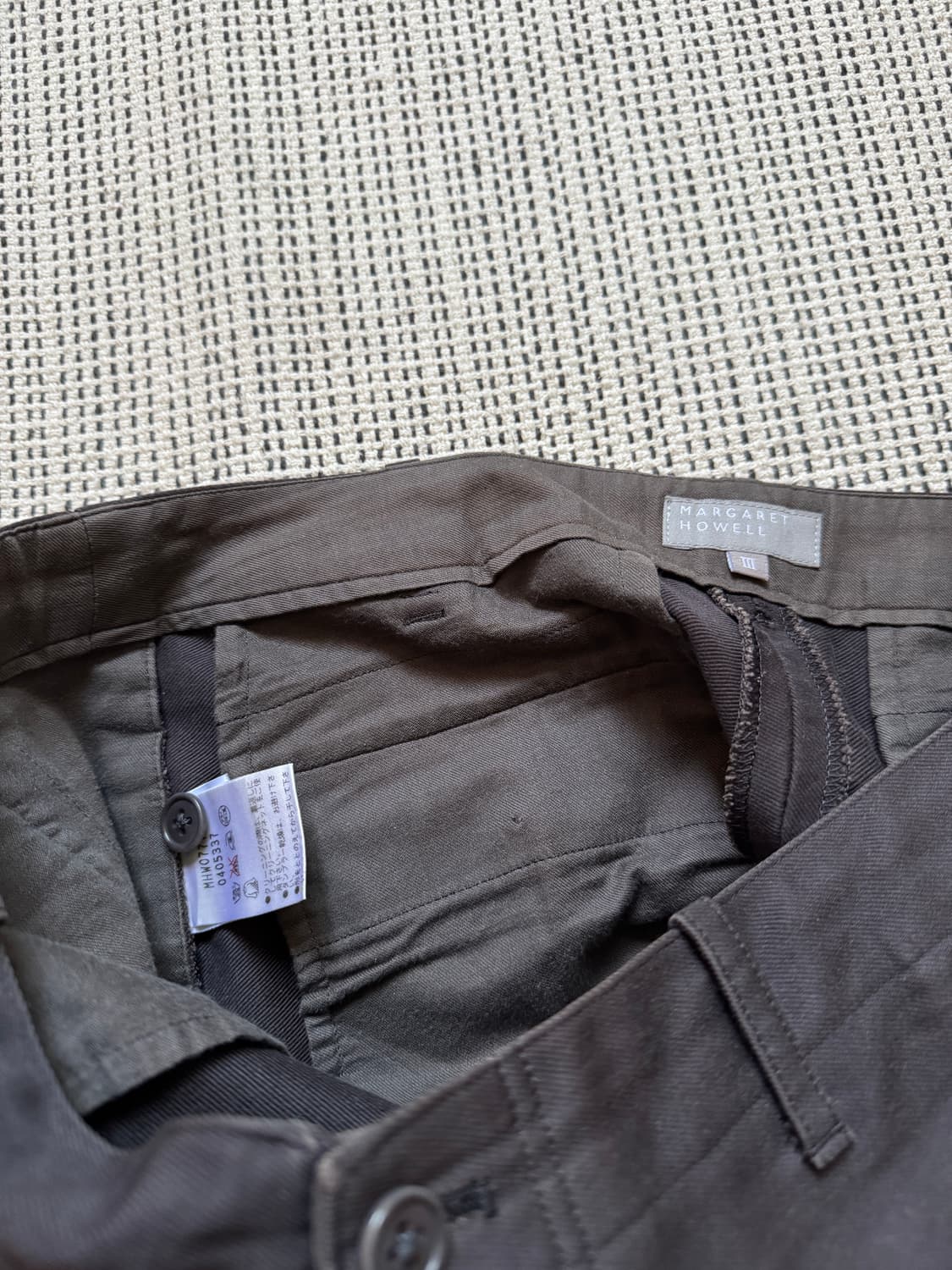 올드 마가렛호웰 블랙 몰스킨 팬츠 상품이미지3