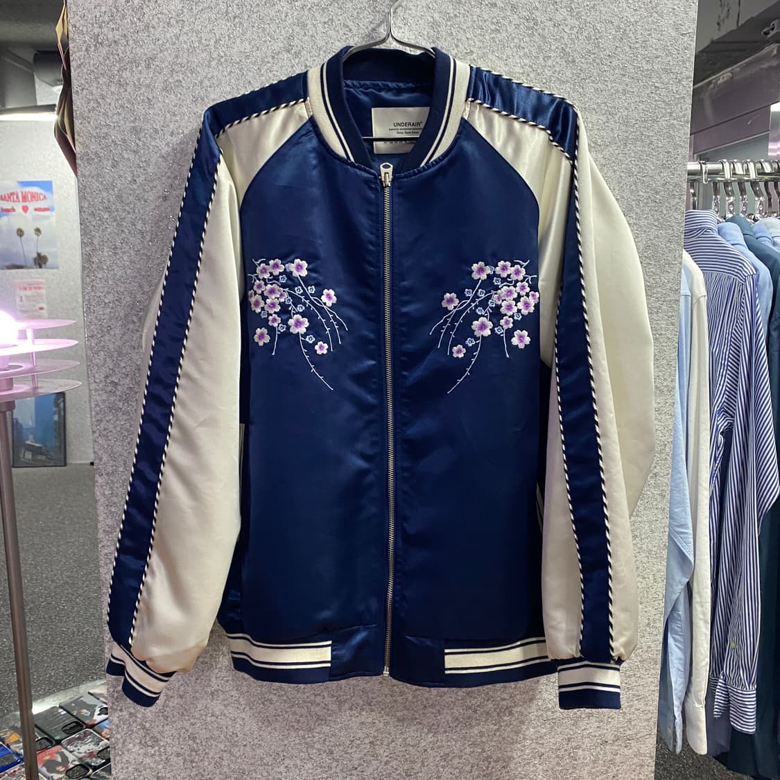 언더에어 자수 빅로고 배색 스카잔 B3135 상품이미지2