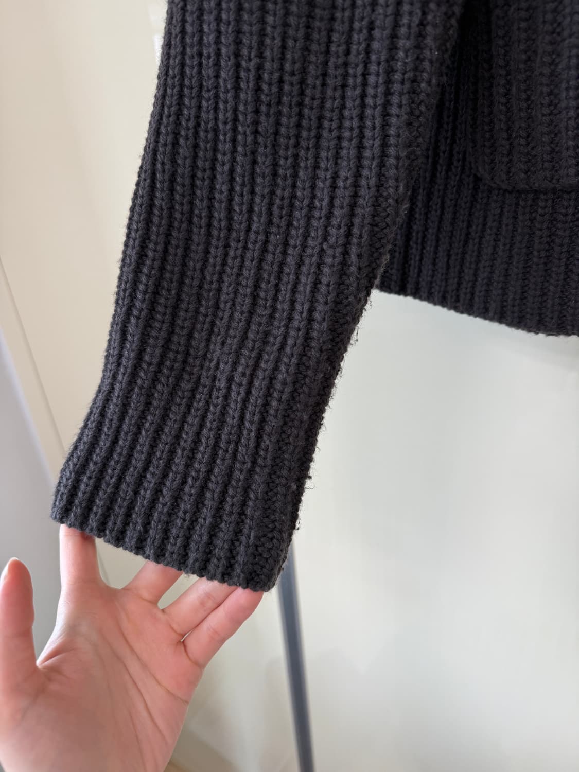 유니클로 U 램스울 블렌드 집업 자켓 다크브라운 XL 상품이미지5