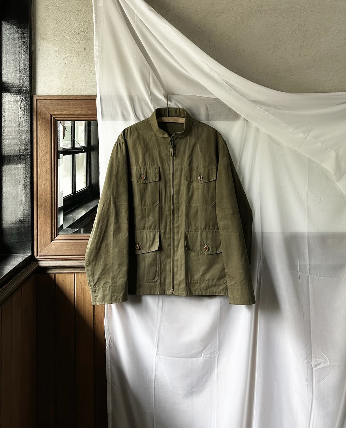 OR GLORY waxed cotton zip-up jacket 상품이미지6