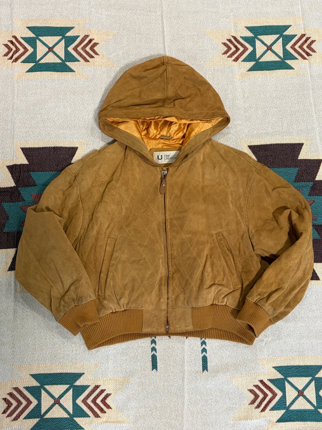 Jun&Co suede crop hoodie / 스웨이드 후드집업 자켓 상품이미지1