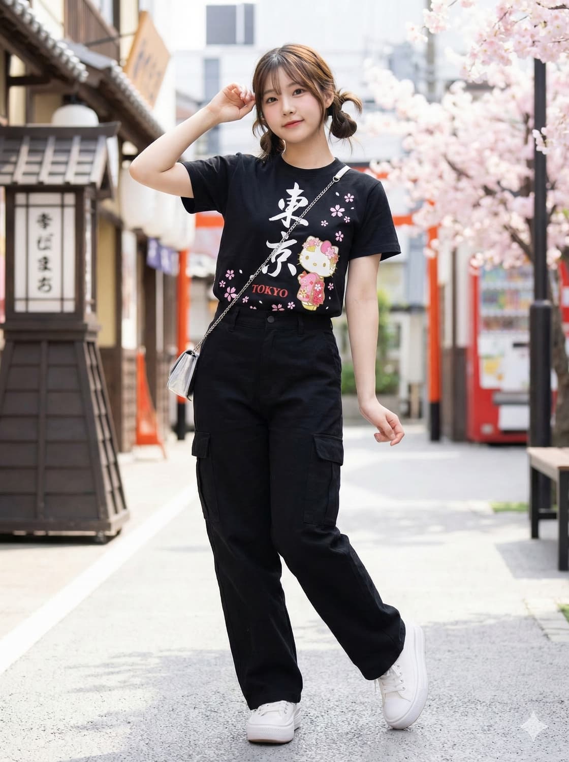 헬로키티 산리오샵 한정판 사쿠라 시리즈_M 상품이미지1