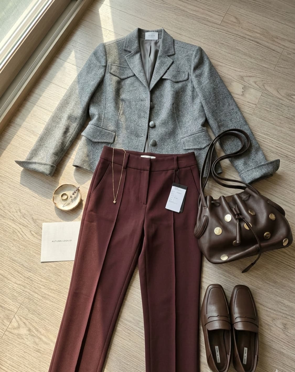 모조에스핀(MOJO.S.PHINE) 슬림 슬랙스 (와인/55) 상품이미지1