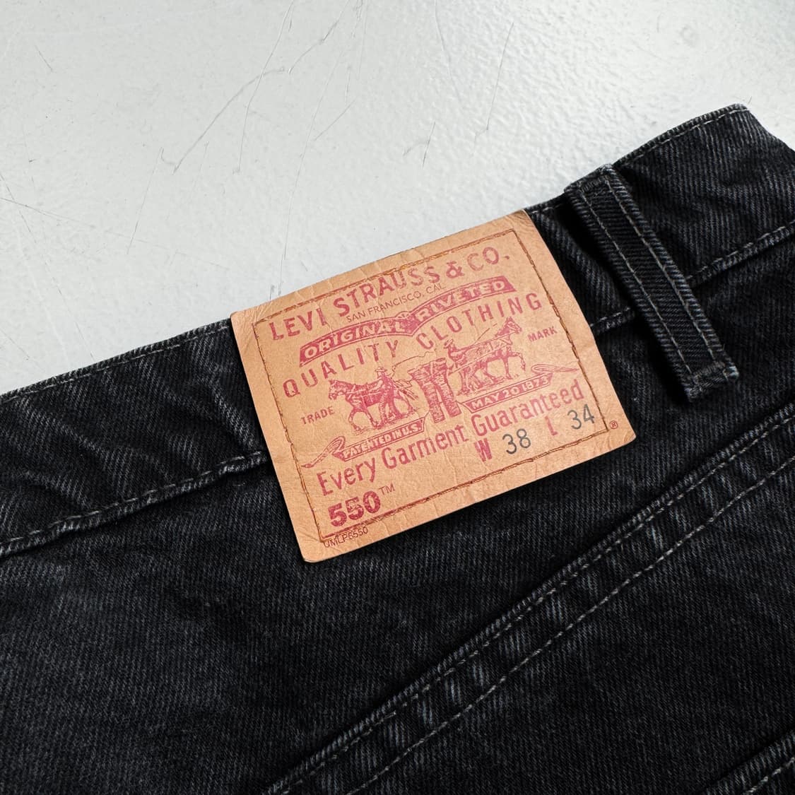 리바이스 90s 550 흑청 배기핏 데님팬츠 상품이미지6