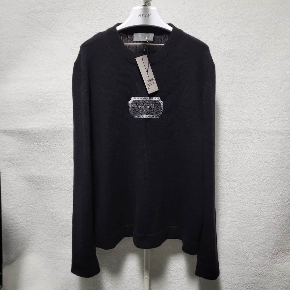 [새상품급] XL / 디올 꾸뛰르 자수 로고 캐시미어 니트 상품이미지1