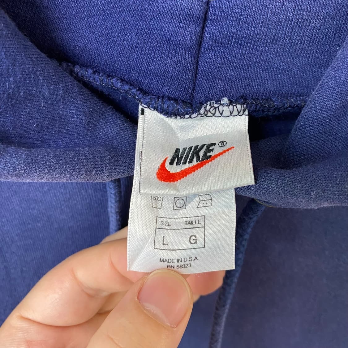 (L)90s 나이키 스우시 로고 후드티셔츠 상품이미지4