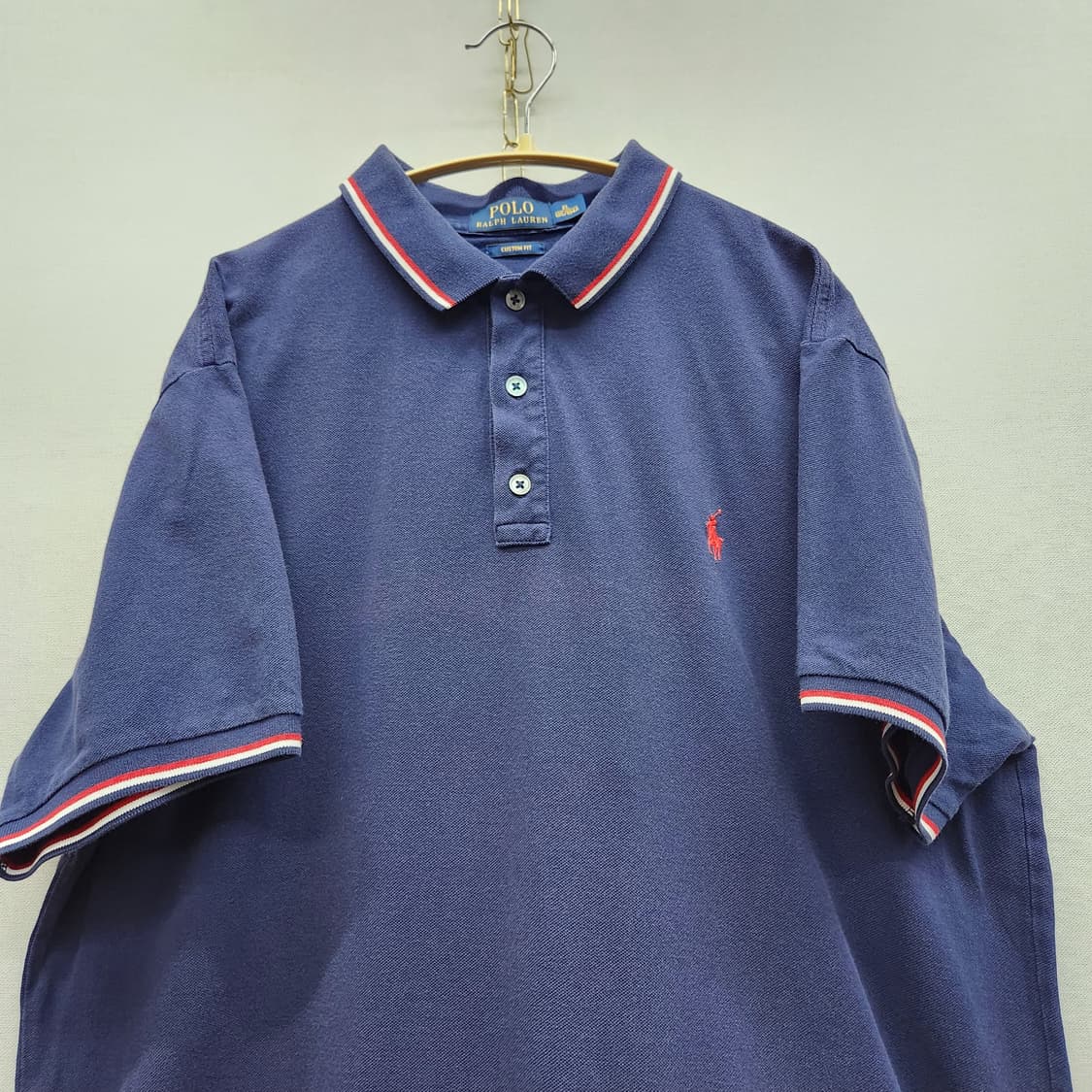 폴로랄프로렌 로고자수 소매 배색 반팔카라 XL(XL) 상품이미지2