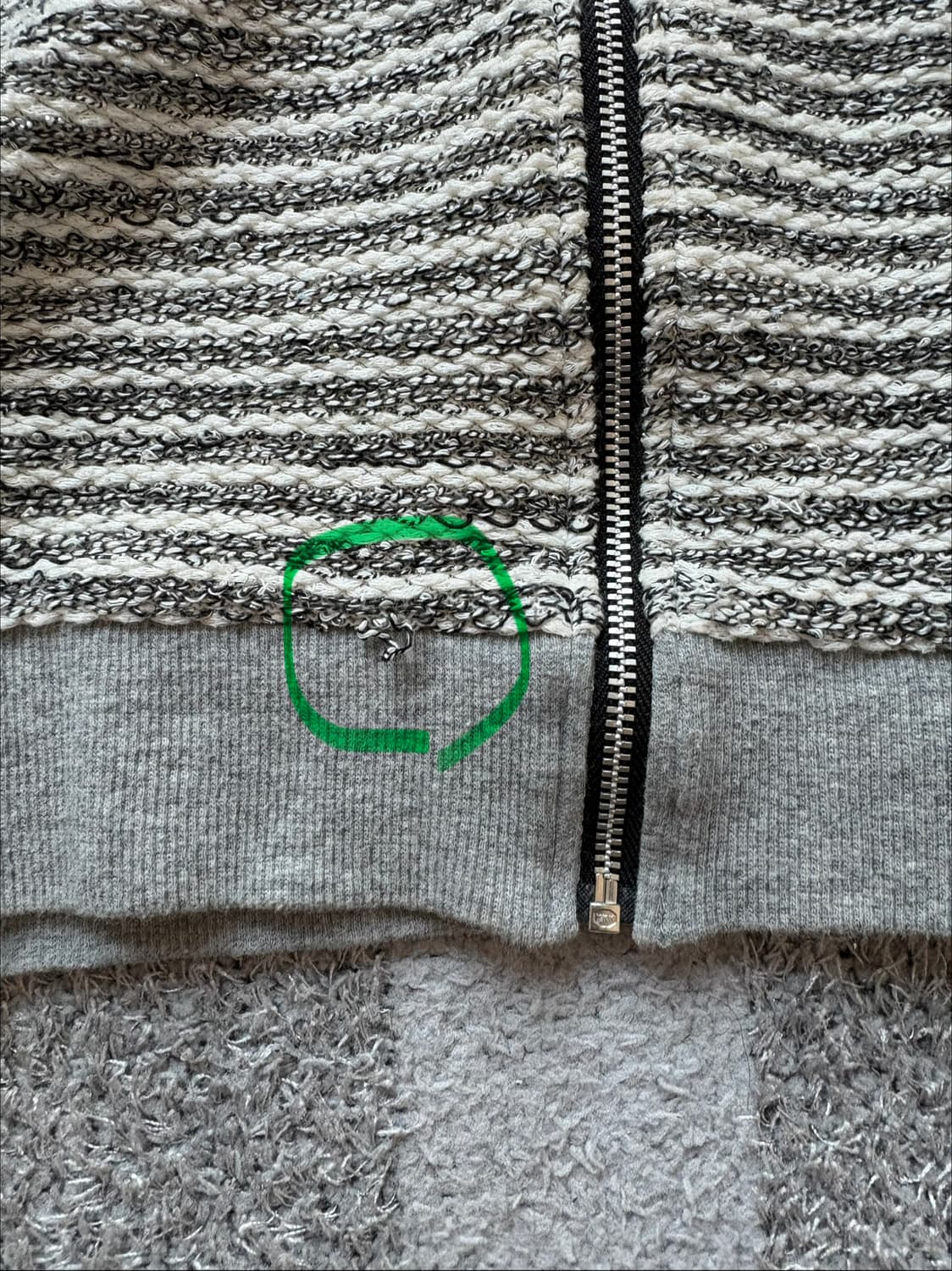 믹스 텍스처 후드집업 상품이미지4