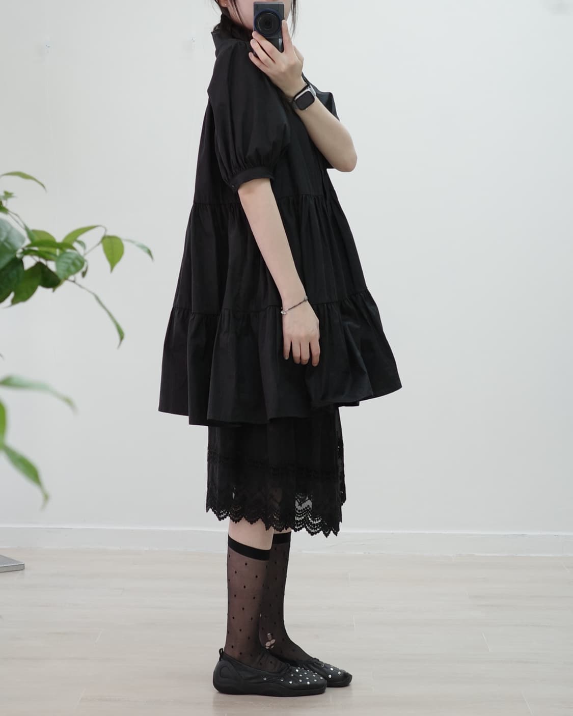 GRL black kangkang frill one-piece 상품이미지5