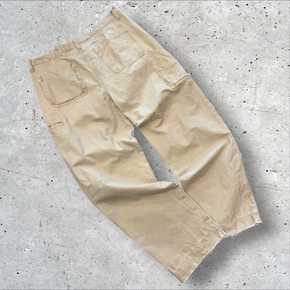 [32] 자라 더블니 데미지 베이지 워크 팬츠 D752 상품이미지2