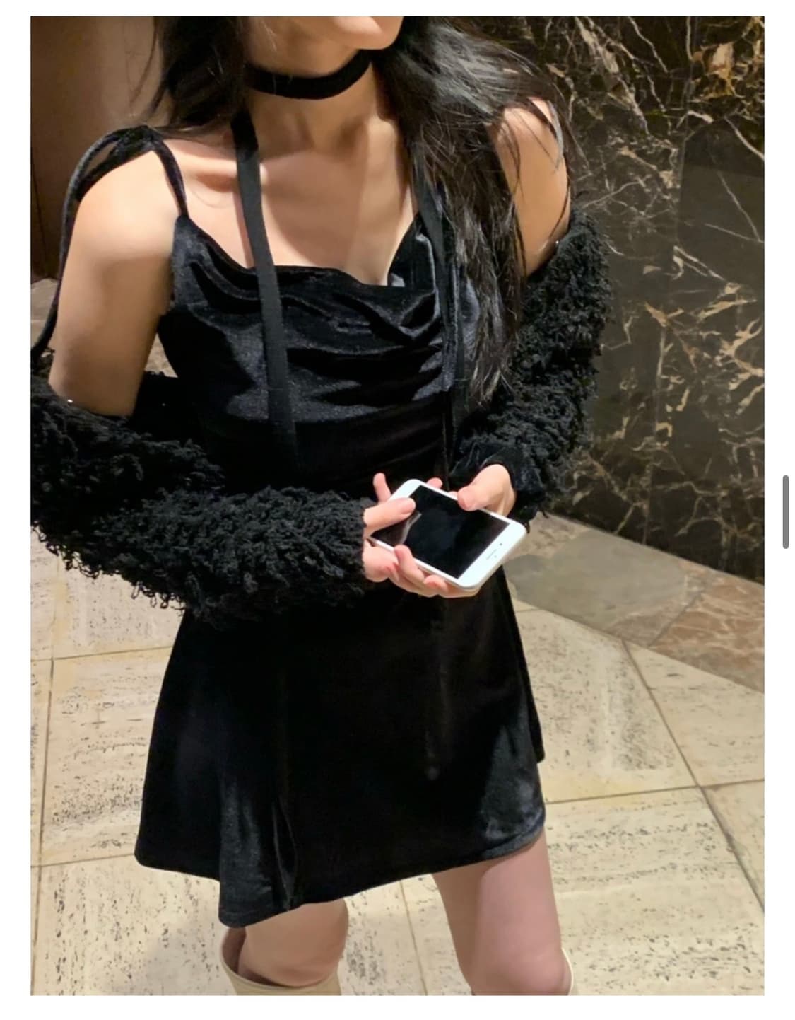 디어셀린 벨벳 원피스 상품이미지3