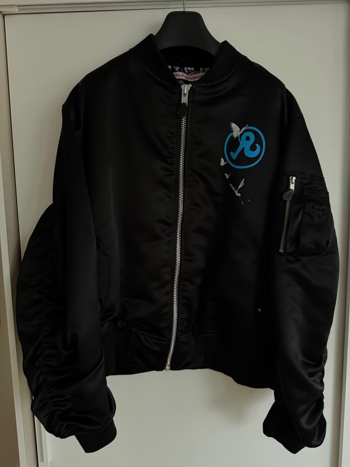 [XL] 리차드슨 x 본디지 페어리 새틴 봄버 자켓 상품이미지1