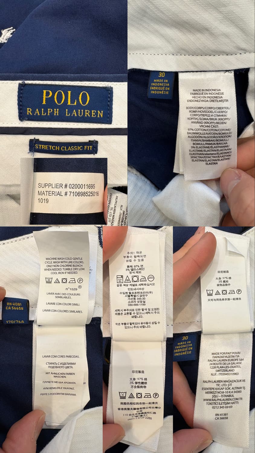 폴로 랄프로렌 멀티포니 자수 로고 치노 반바지 상품이미지10