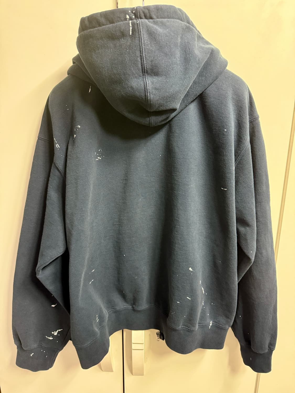 슈프림 x MM6 메종 마르지엘라 박스로고 집업 네이비 L사이즈 판매 상품이미지8