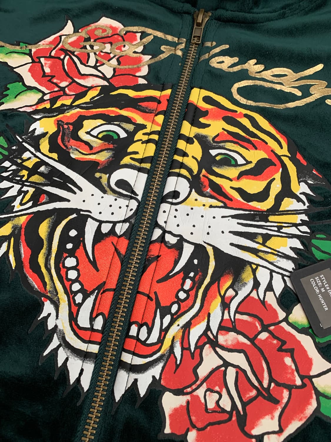 [새제품] 에드 하디 벨루아 벨벳 후드집업 팬츠 셋업 상품이미지6