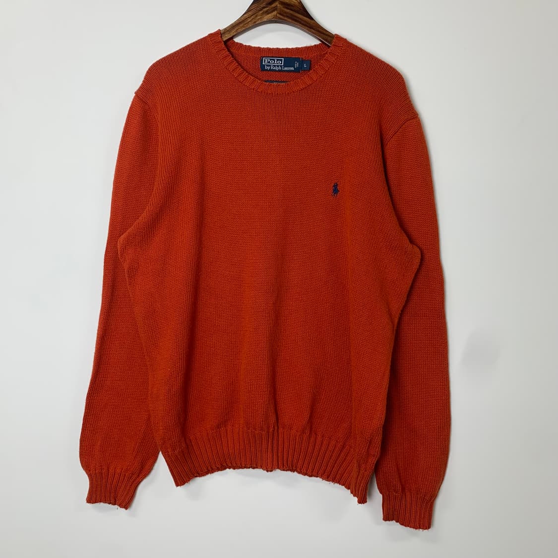폴로 랄프로렌 오렌지 울 라운드 니트 상품이미지2