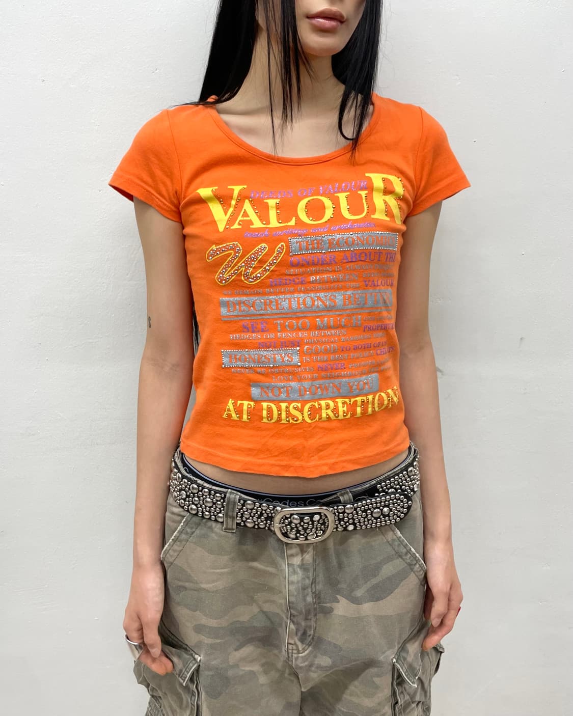 Heart Lace Orange T-shirt 상품이미지4