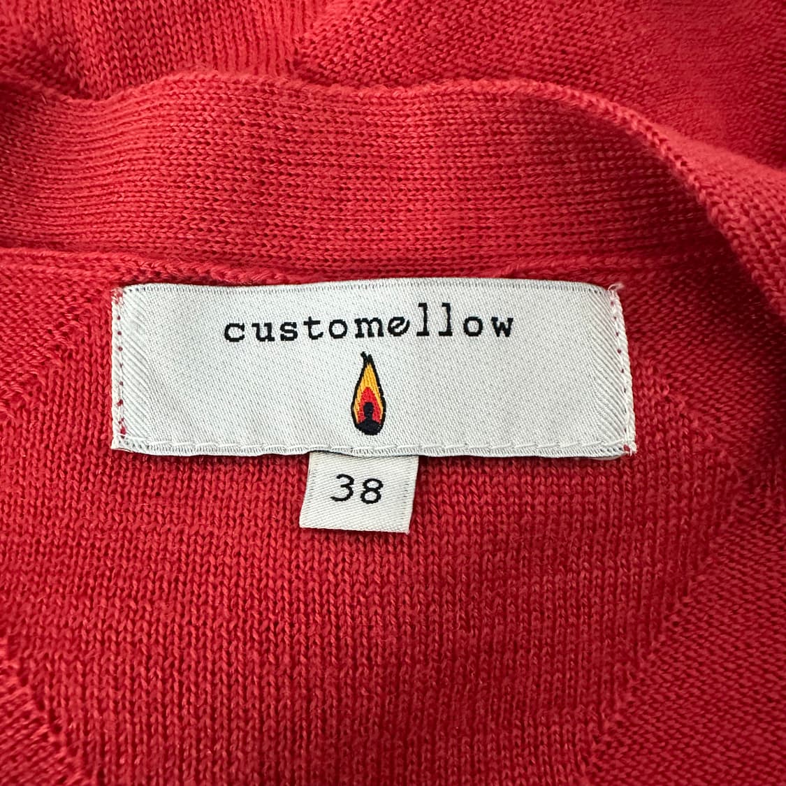커스텀멜로우 레드 가디건 상품이미지3