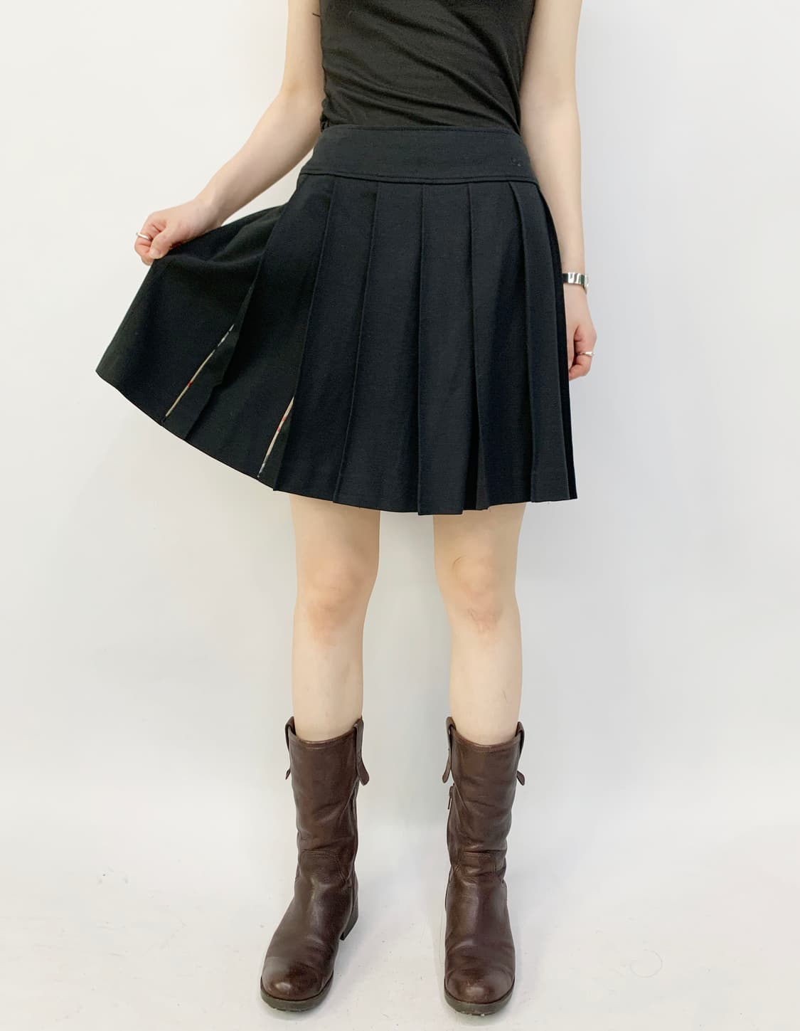 버버리 플리츠 미니 스커트 상품이미지1