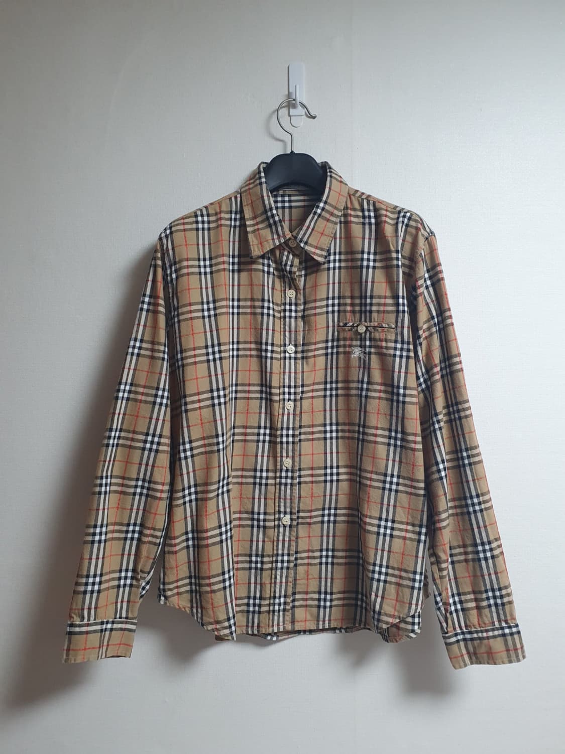 버버리 런던 노바체크 코튼 셔츠 S 상품이미지1