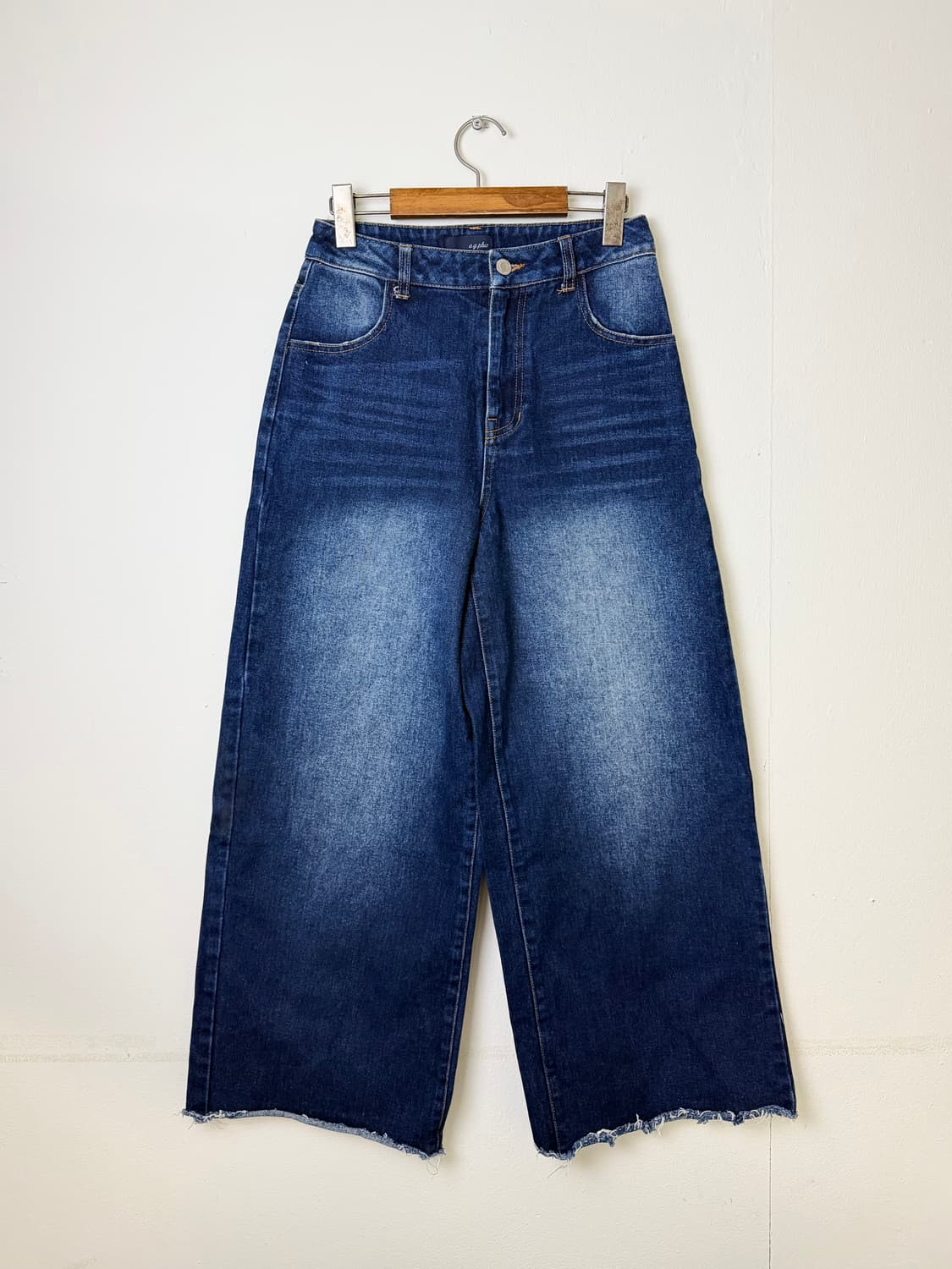 a.g plus 워시드 와이드 진 상품이미지1