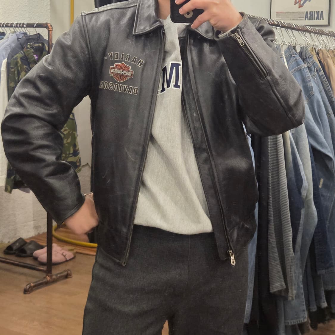 할리 데이비슨 싱글레더 싱글라이더 a2 자켓 상품이미지6