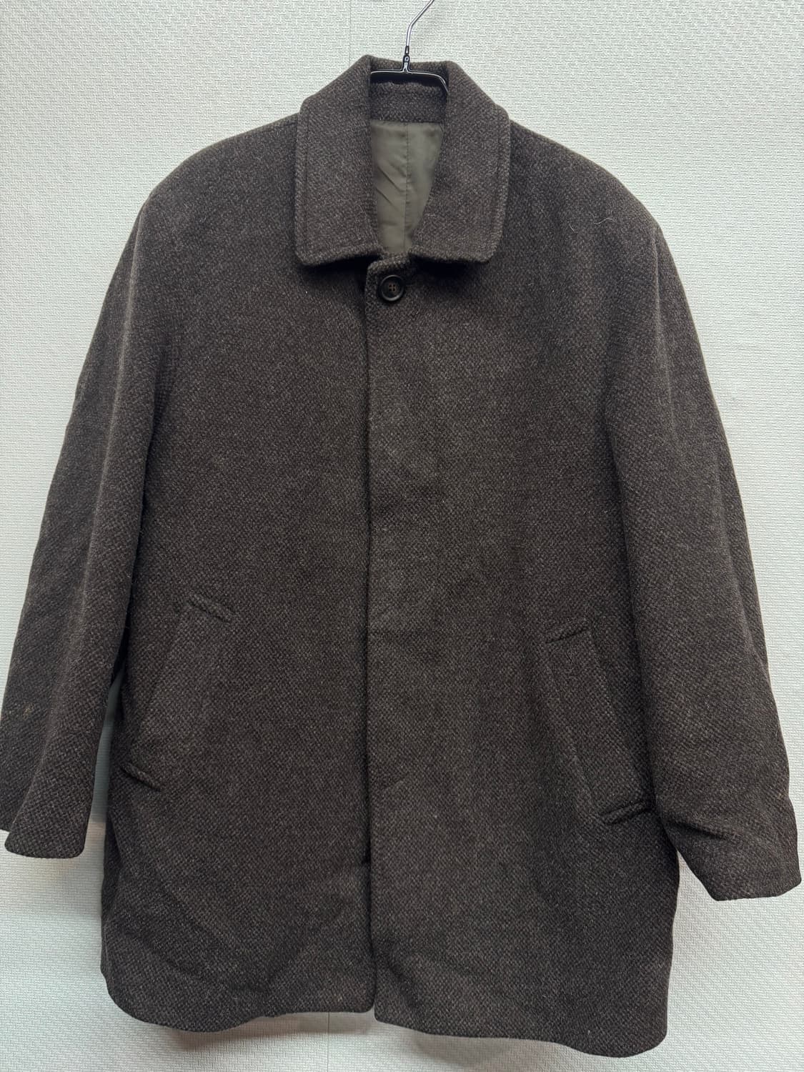 입생로랑 로고자수 다크브라운 울 코트 95(L) 상품이미지1