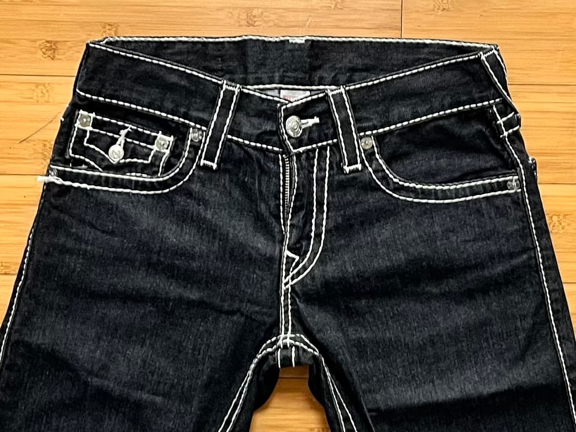 트루 릴리전 SLIM 블랙진 SEAT 상품이미지3