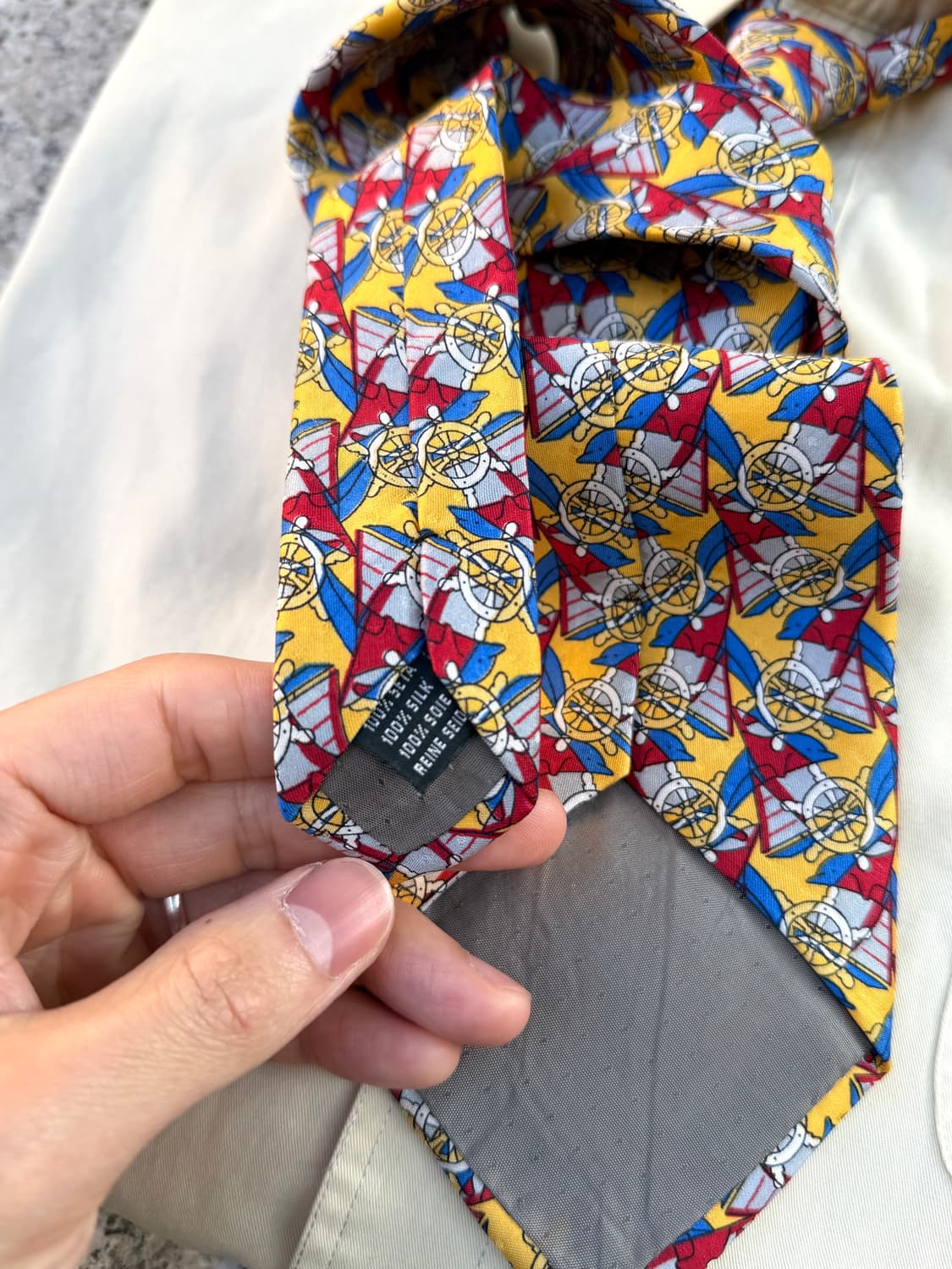 90-00s Riccardo 빈티지 실크 타이 (made Italy) 상품이미지4