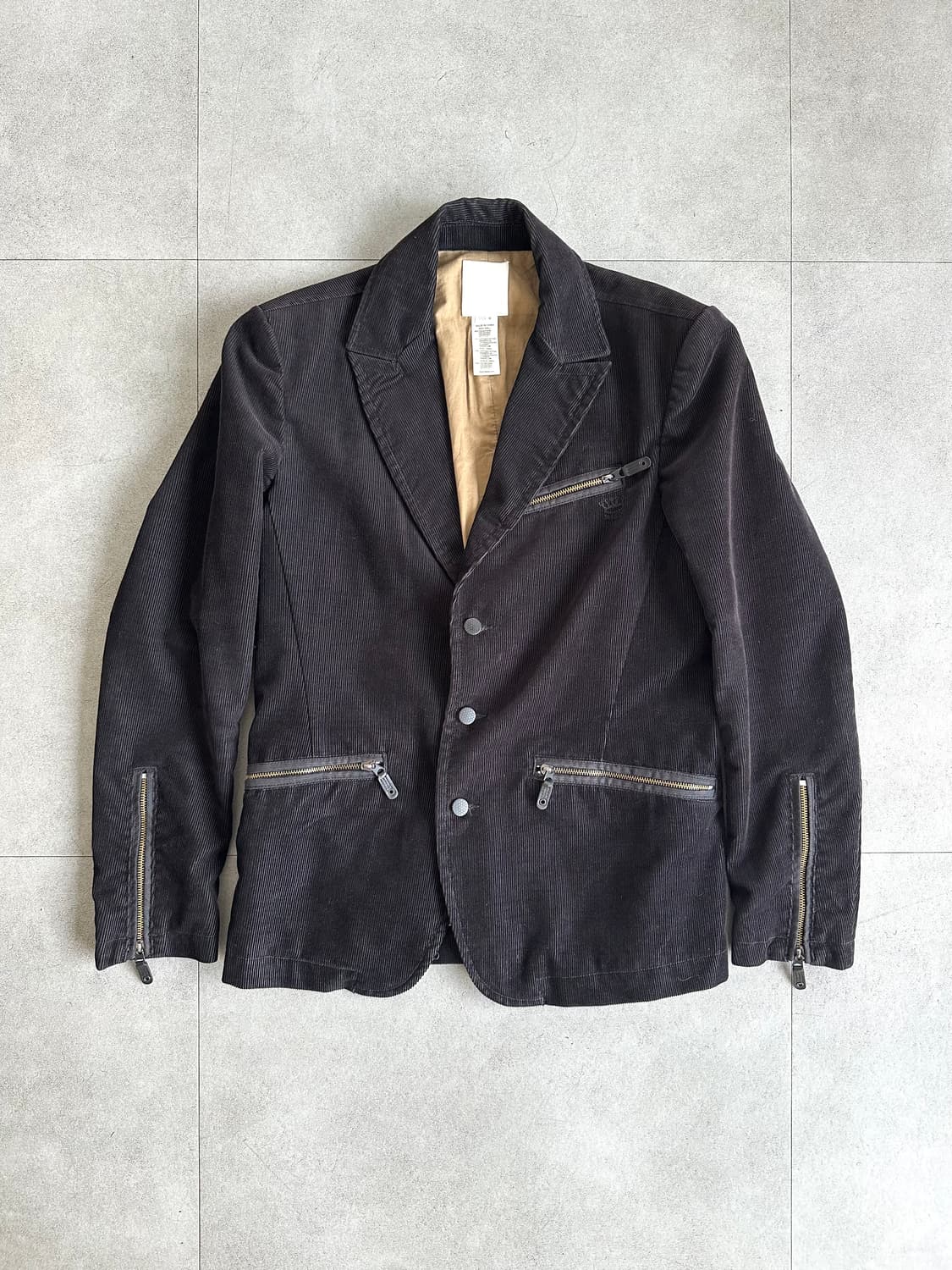 디젤 코듀로이 블랙 지퍼 블레이저 자켓 상품이미지3