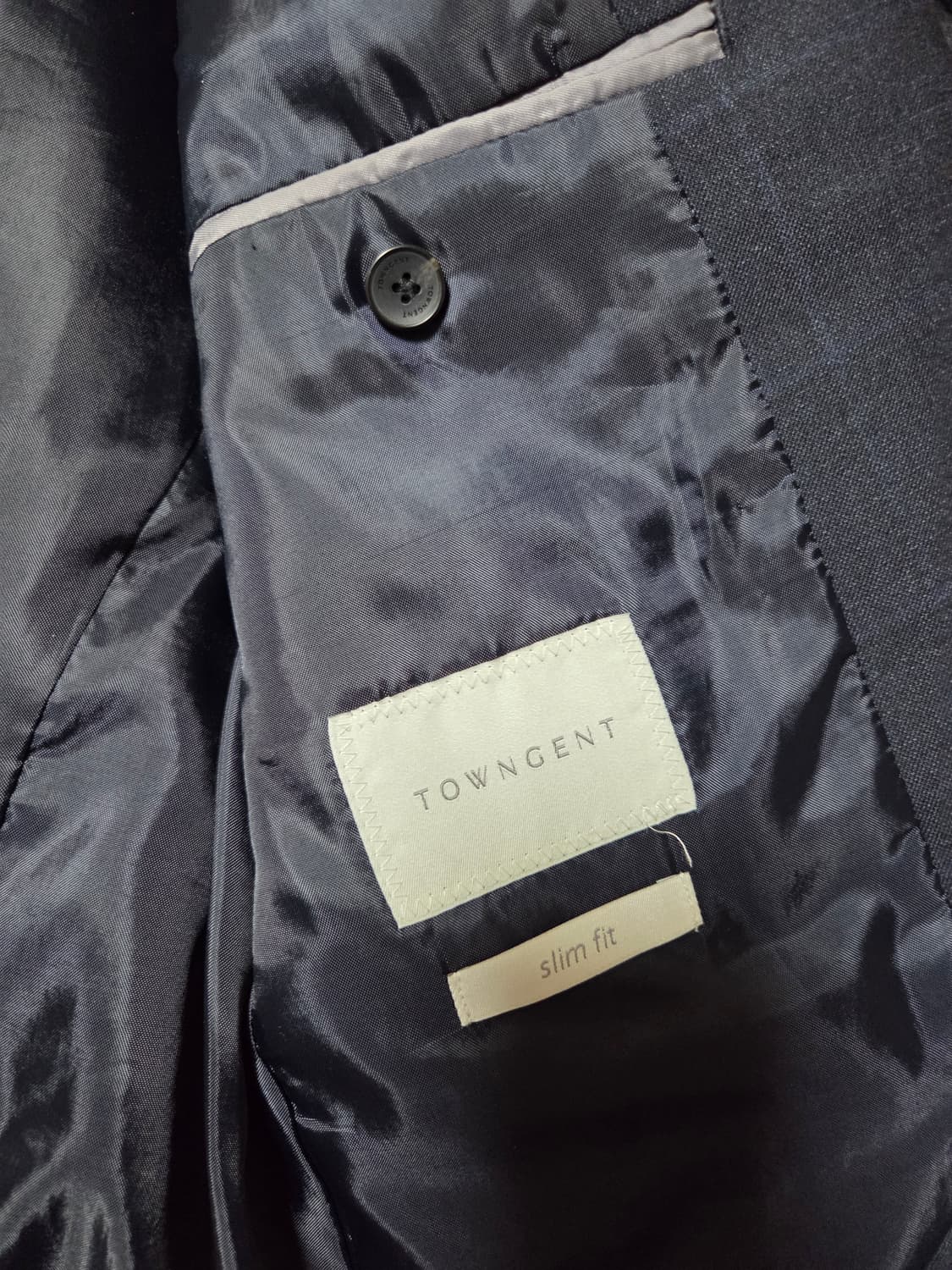 타운젠트 다크네이비 체크 패턴 정장 97사이즈 상품이미지3