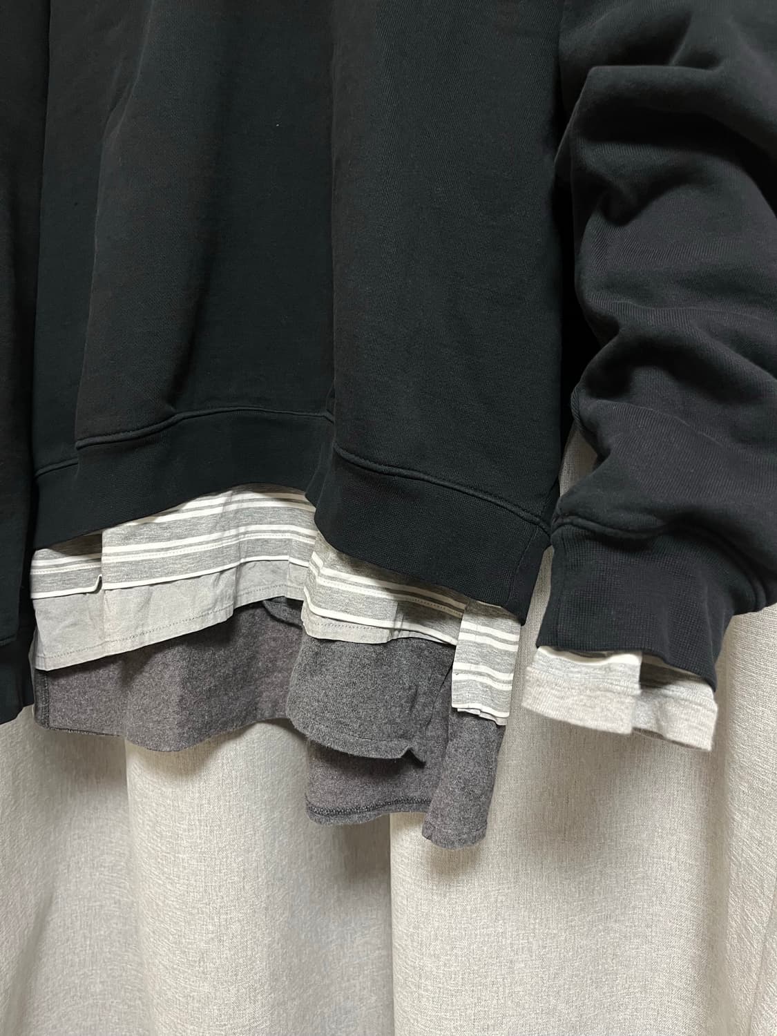 alexander Lee Chang 그런지 스트라이프 후디 롱슬리브 상품이미지4