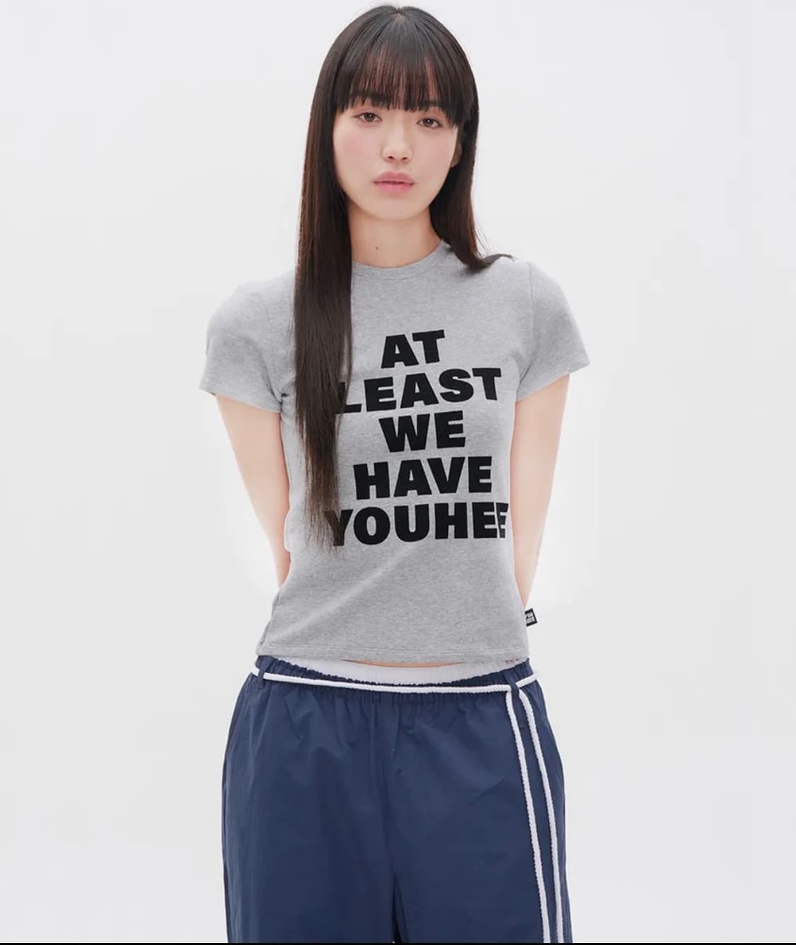 유희 LETTERING T-SHIRT GRAY 상품이미지1